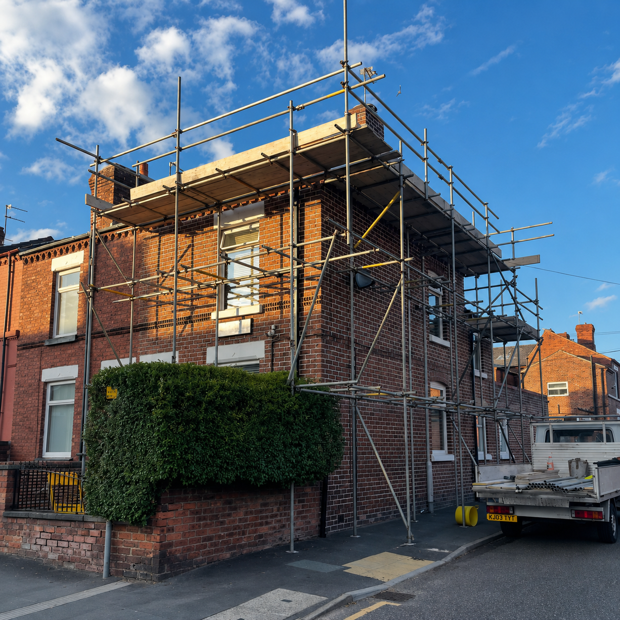 Three-side roof access by True North Scaffolding